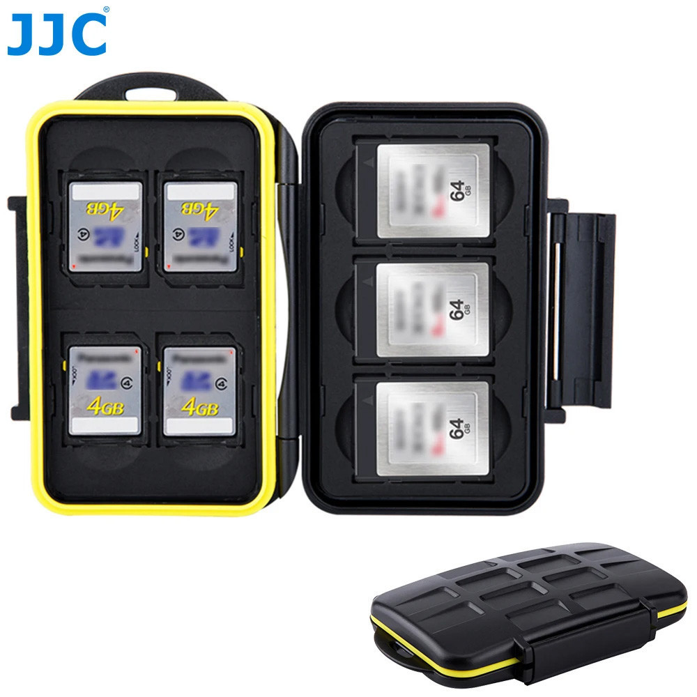 JJC XQD Card Case SD SDXC SDHC Card Holder Water-Resistant Memory Card Storage Case Hard Protection 