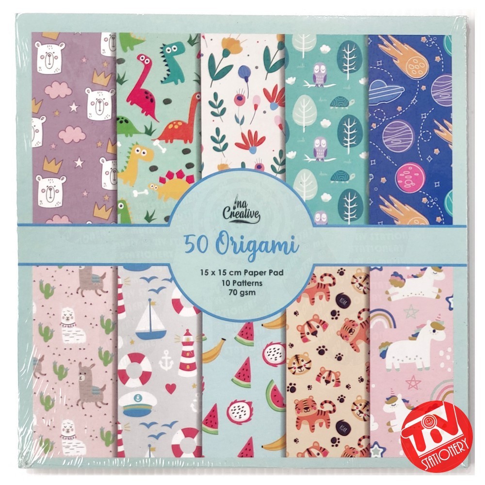 

Kertas Origami Ina Creative Motif 15x15 cm 10 pattern (50 lembar)