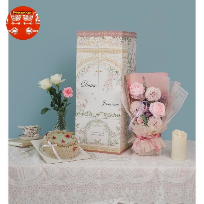 

Hadiah Hari Ibu Cake + Buket Bunga Premium / Mothers Day Gift / Hadiah Hari Ibu Buket Bunga