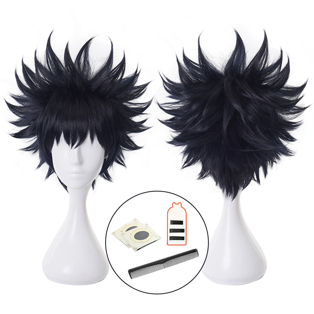 HOLOUN Jujutsu JJK Anime Fushiguro Megumi Cosplay Wig Rose Net Synthetic Fiber Adjustable Size Hallo