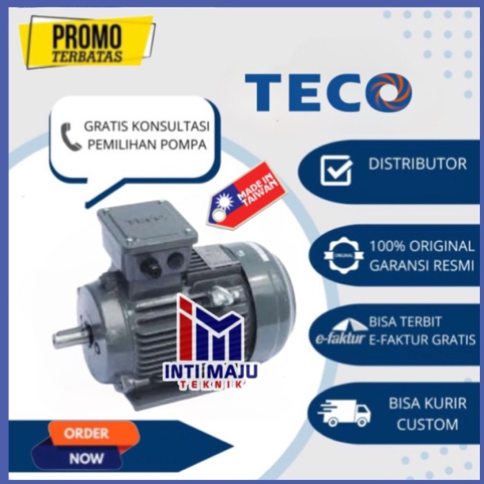 Teco AESV1S 18.5KW/25HP 6Pole B3 50Hz Elektro Motor Teco 25Hp 6 Pole