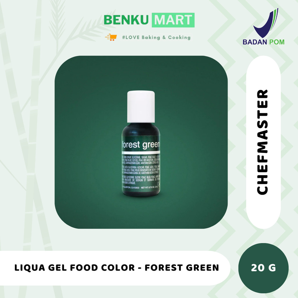 

Chefmaster FOREST GREEN Liqua Gel Food Color 20 gr Pewarna Makanan