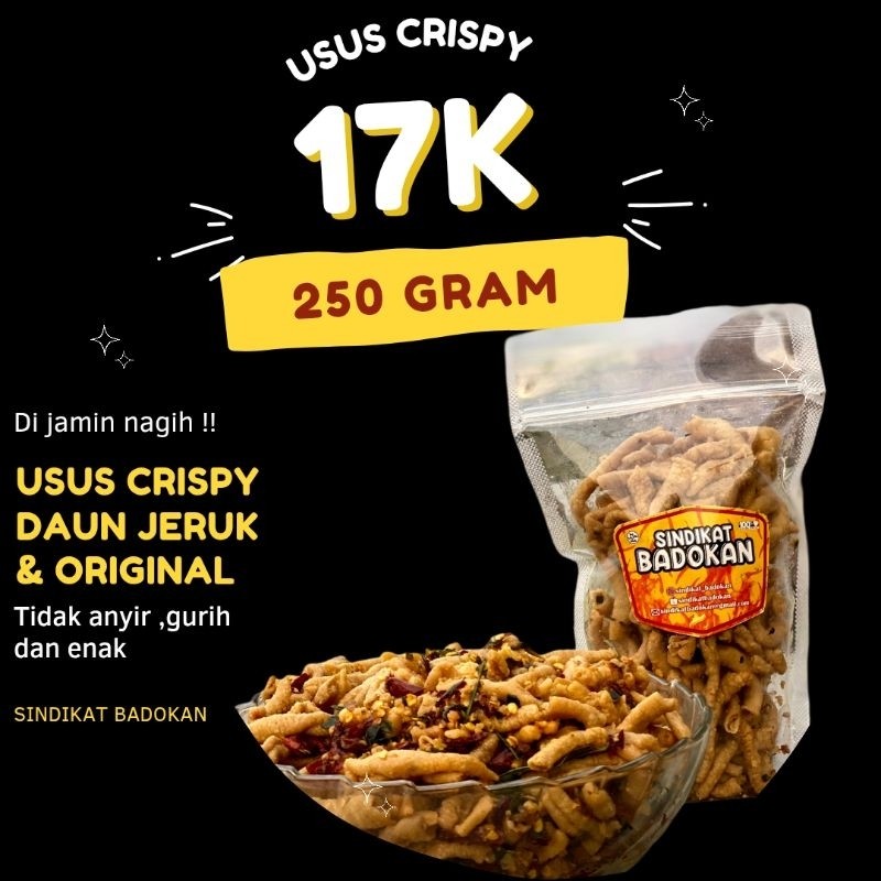 

COD kripik free ongkir Usus Krispi / kripik usus / usus Crispy original Gurih Nagih jamin nagihh gurih Trusted free ongkir