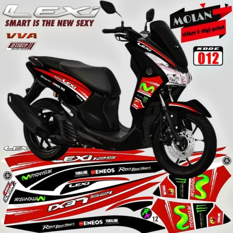 Decal Sticker Striping Variasi Yamaha LEXI 125 MOVISTAR | Decal Lexi | Striping Lexi | Stiker Lexi |
