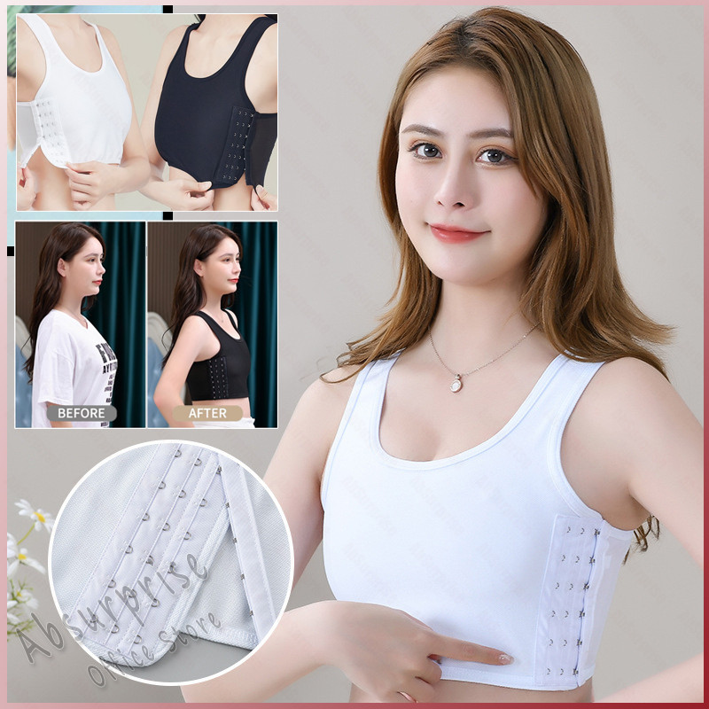 Breast Binder Kait samping perata dada payudara tomboy model pinggir unisex chest korset half Tank T