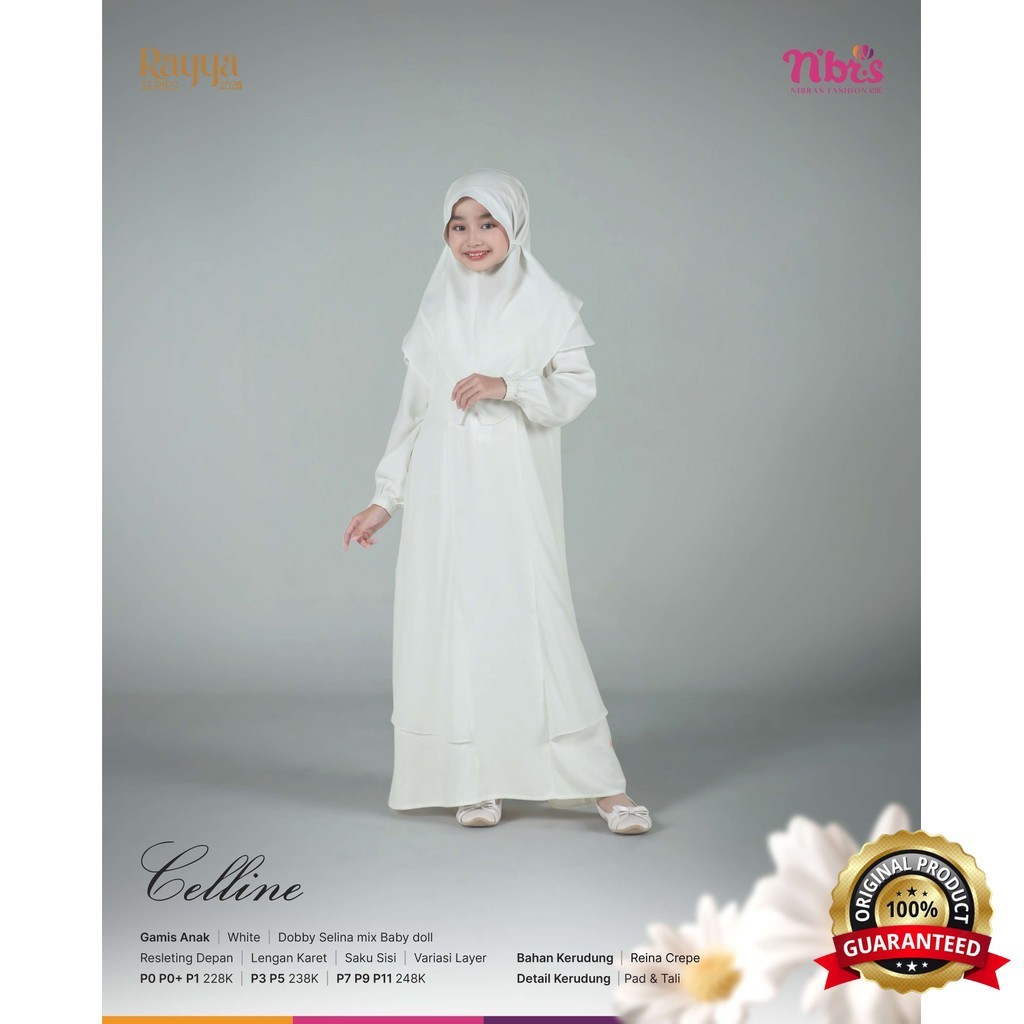 SabilaMall - One Set Dress Series Celline Gamis Anak by Nibras
