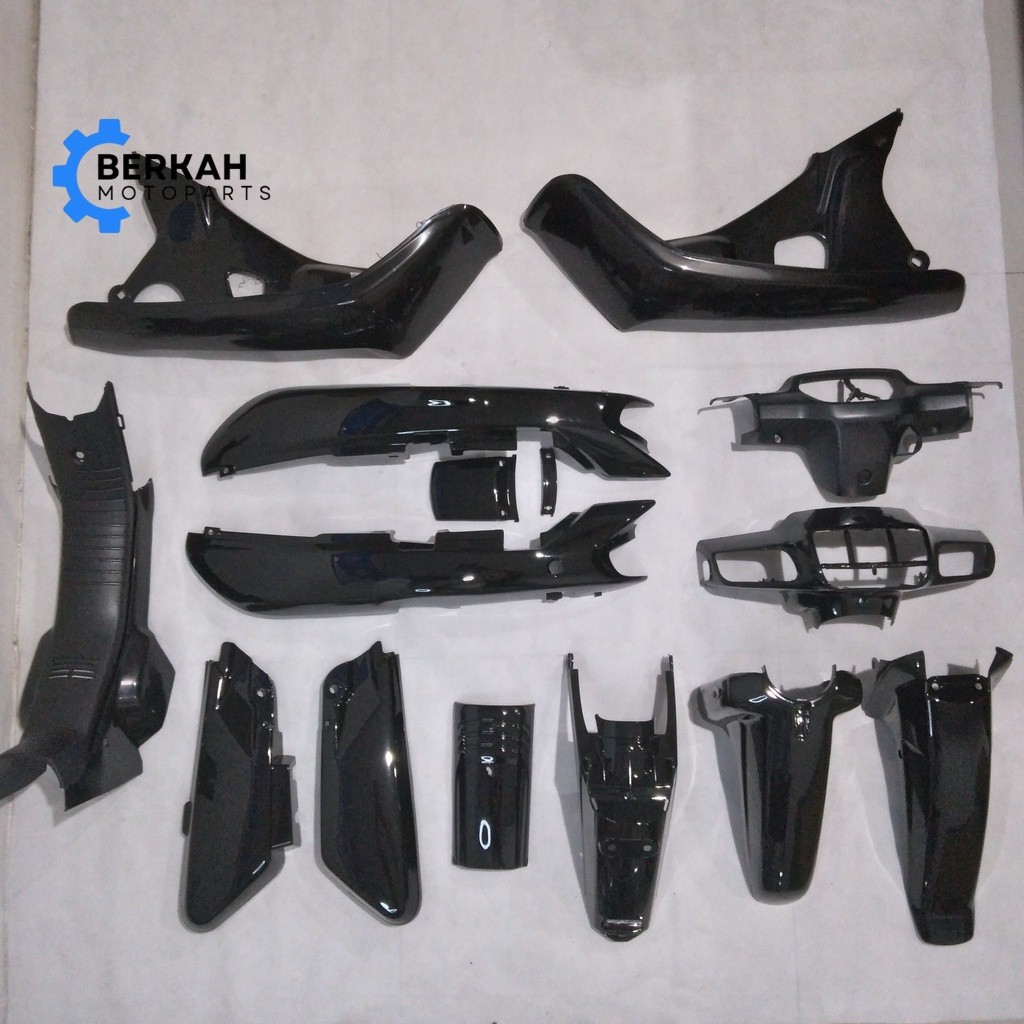 Full Body Astrea Grand Sabit Bulus Legenda Impressa Hitam WIN | complete set bodi kasar halus motor 
