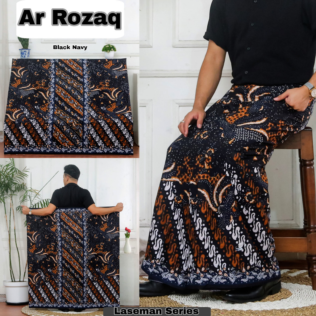 ARROZAQ 》Series Batik Laseman Baru, Sarung Batik Pria Dewasa, Sarung Pria Sarung Batik Lasem, Sarung