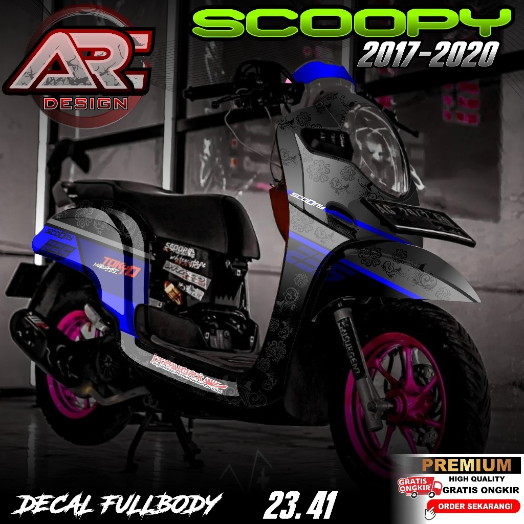 (COD) TERBARU Decal Sticker Scoopy New Full body - Stiker Skotlet Variasi Scoopy New Fi 2017 2018 20