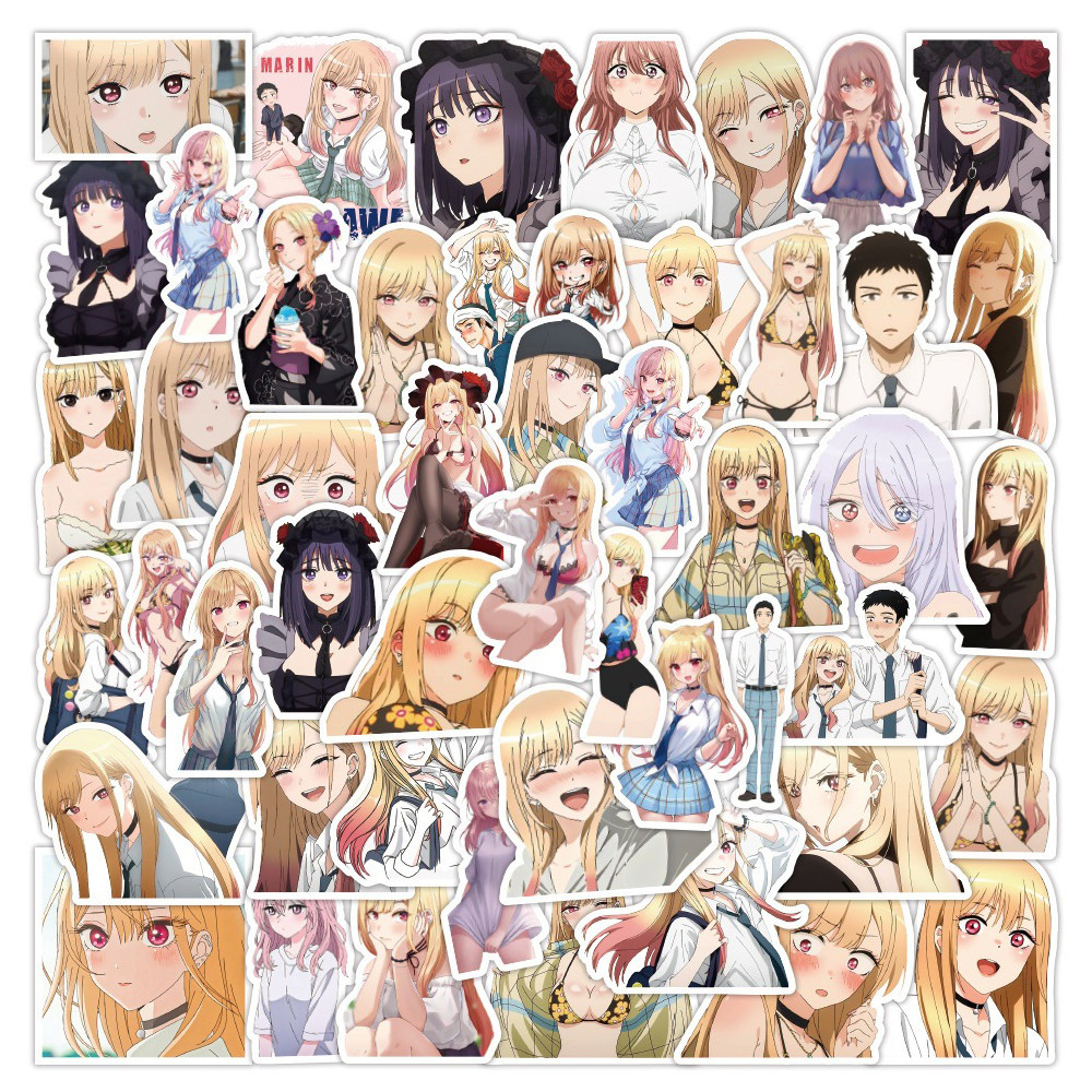

10/30/50pcs Anime My Dress Up Darling Stickers Kitagawa Marin Cartoon Sticker Stationery Laptop Phone Guitar Kawaii Girl Sticker