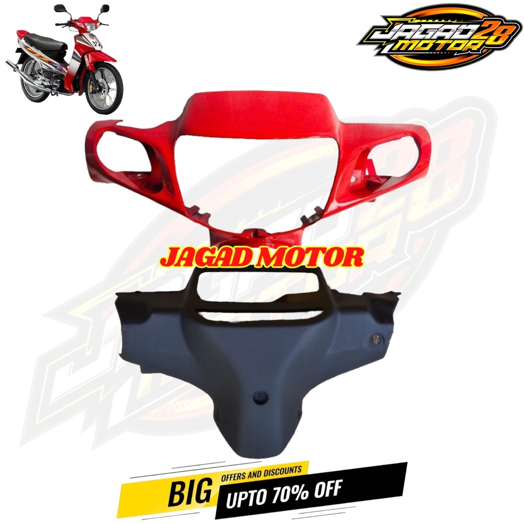 Batok Depan Belakang Yamaha Fizr Fiz R Merah / Kepala Depan Belakang Yamaha Fizr Fiz R Merah / Batok