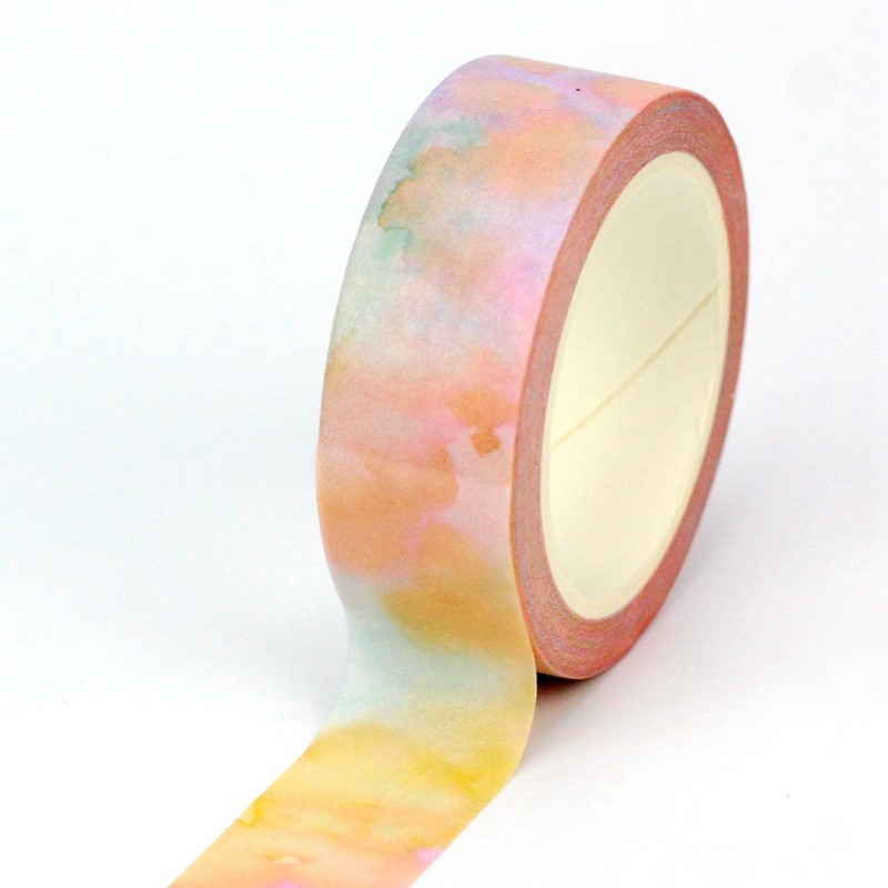 

NEW 1PC 10M Deco Watercolor Colorful Sky Washi Tape for Scrapbooking Planner Stickers Adhesive Masking Tape Cute Stationery