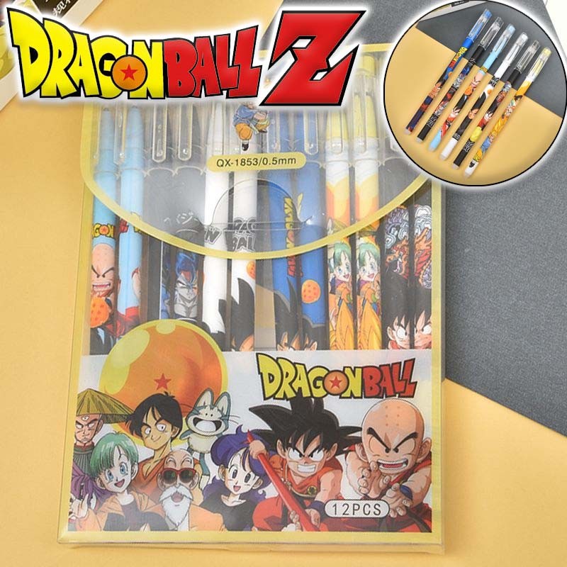 

Dragon Ball Son Goku Cartoon Gel Pens Set 0.5mm Black Refill Gel Pen School Office Supplies Stationery Accessories Birthday Gift