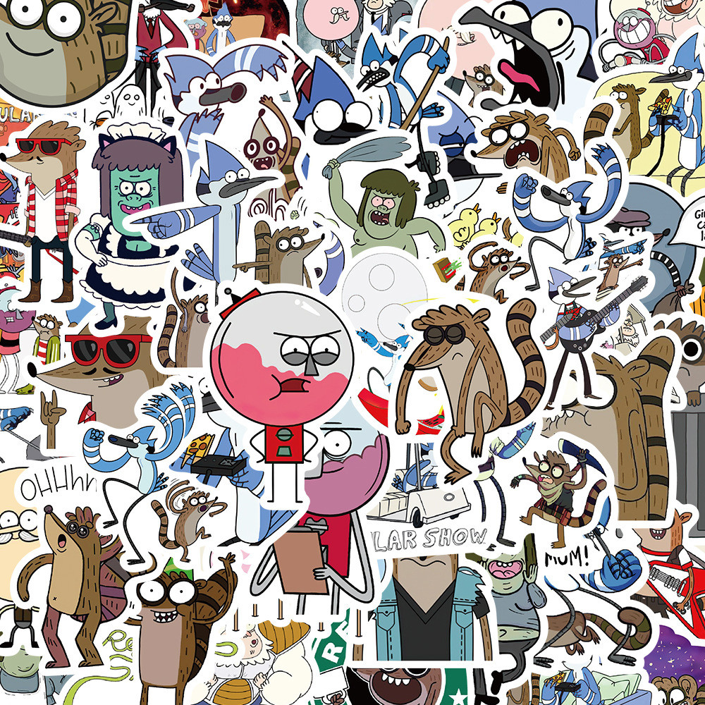 

10/30/50pcs Cute Hot TV Regular Show Stickers Decals DIY Phone Case Notebook Scrapbooking Waterproof Cool Cartoon Sticker Toys