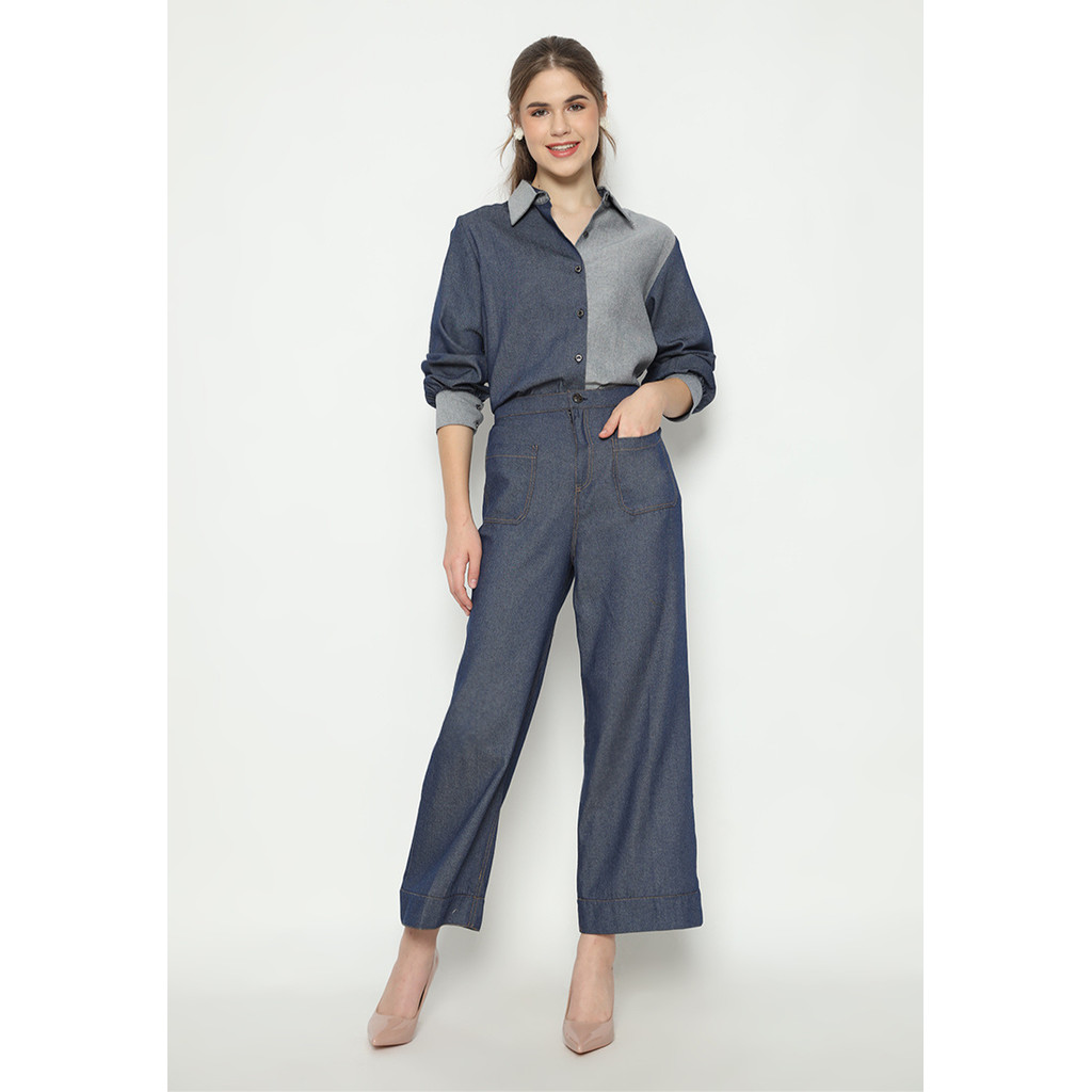 Denim Pants With Pocket By Brilliant Girl