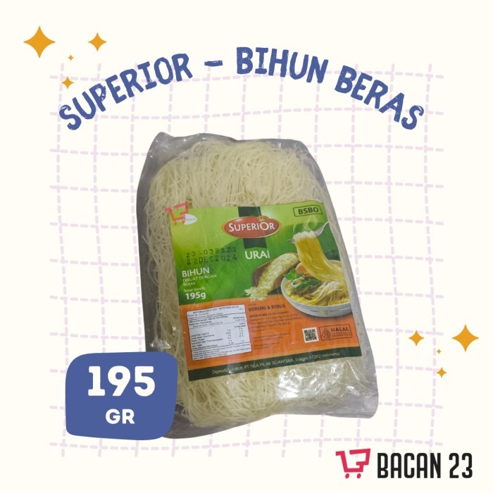 

Bihun Beras Urai Superior 195gr / Bihun Urai / Bihun Goreng / Bihun Rebus per PCS