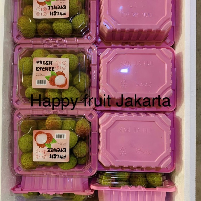 

Buah lychee segar biji kecil | lyche fei zi zao super pack 500gr
