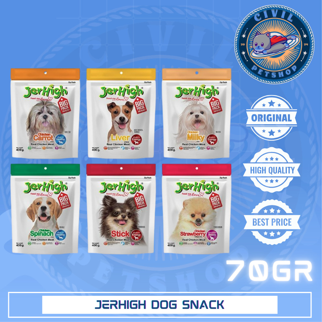 JERHIGH Dog Snack / Cemilan Treats Anjing / Jerhigh Stick Snack Anjing