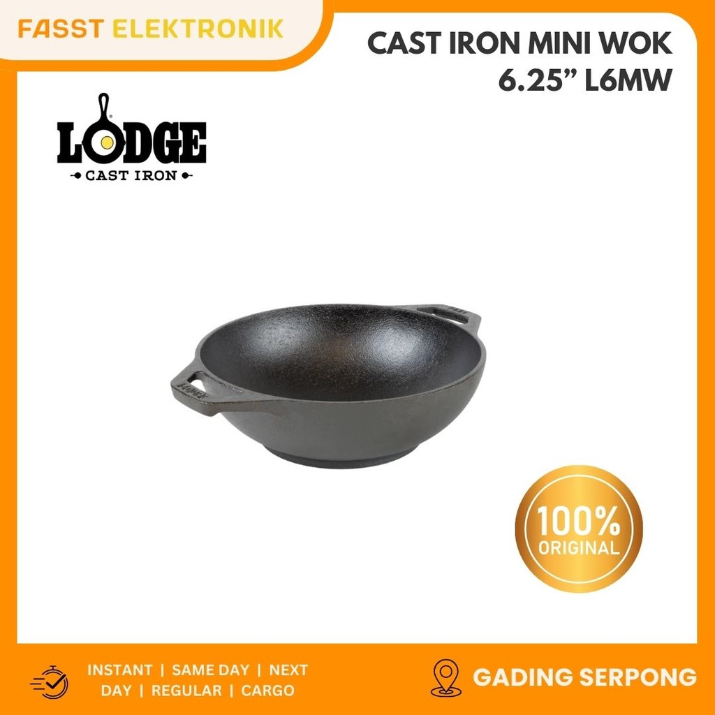 LODGE Cast Iron Mini Wok 6.25 Inch L6MW