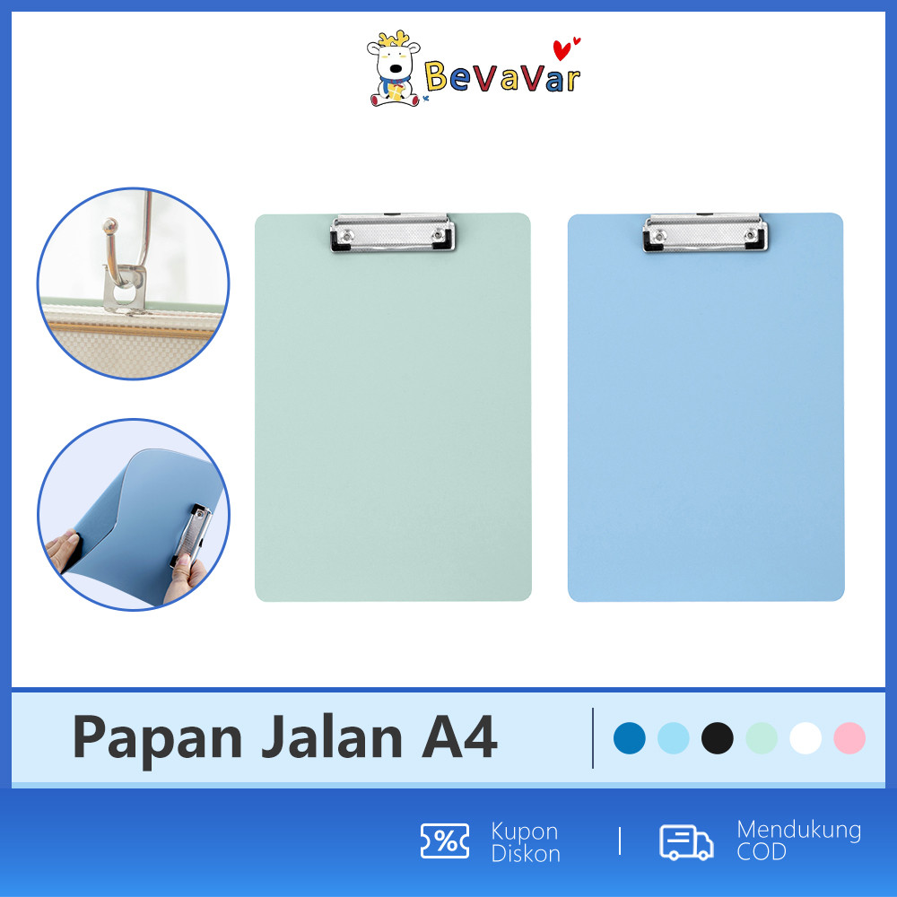 

BEVAVAR Clipboard Papan Ujian Aesthetic Papan Jalan A4