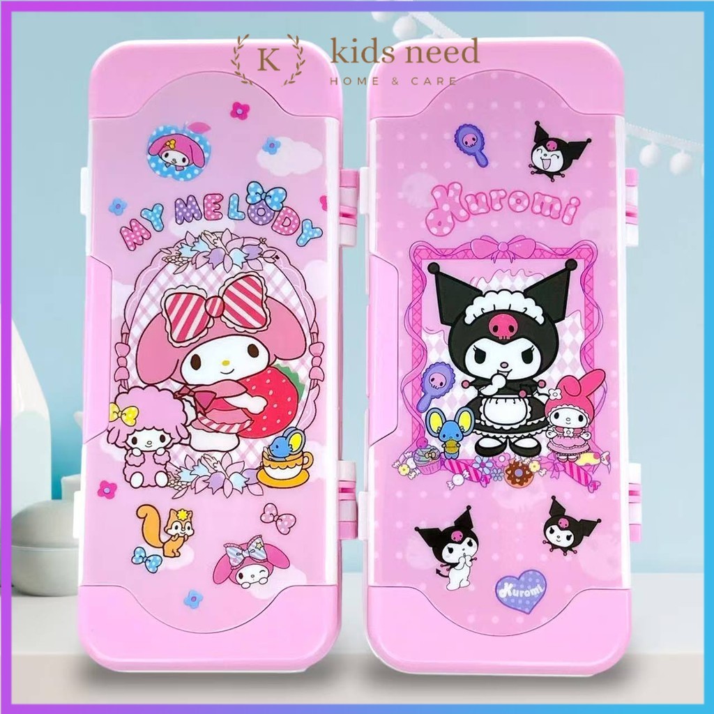

(2 Sisi) Kotak Pensil Karakter Kuromi Melody Multifungsi / Tempat Pensil Anak Sekolah Dengan Ruler