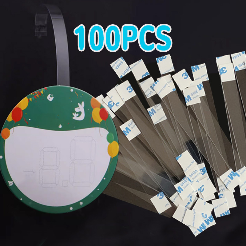 

Alat Display Promosi Toko 100pcs Mika PET Transparan Wobbler Pelapis Rak & Kartu Harga Anti Slip (Self Adhesive)