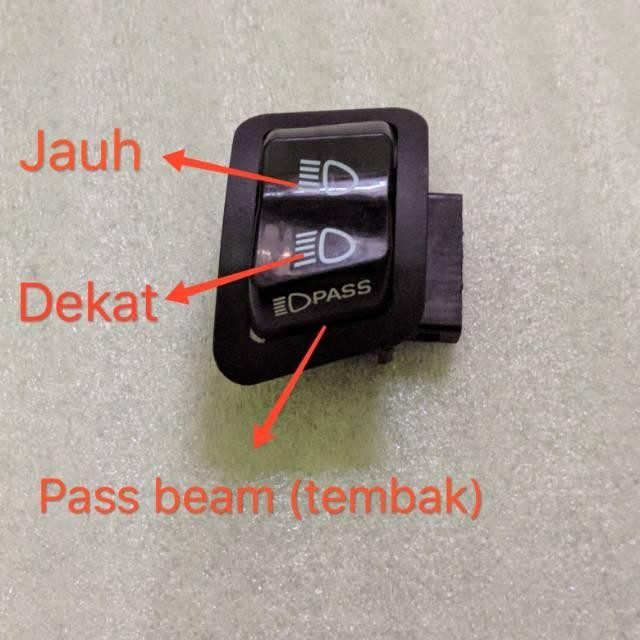 ORIGINAL SAKLAR 4 PIN VARIO LED OLD BEAT FI TOMBOL PASS BEAM MOTOR HONDA SAKLAR 4 PIN Good  Quality