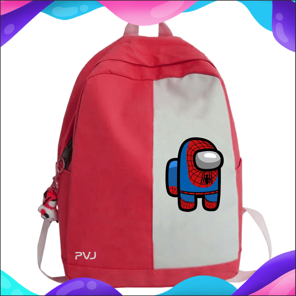 DNR Tas Ransel Motif Spiderman - Among Us Tas Anak Laki Laki Fashion Kids 24 A1