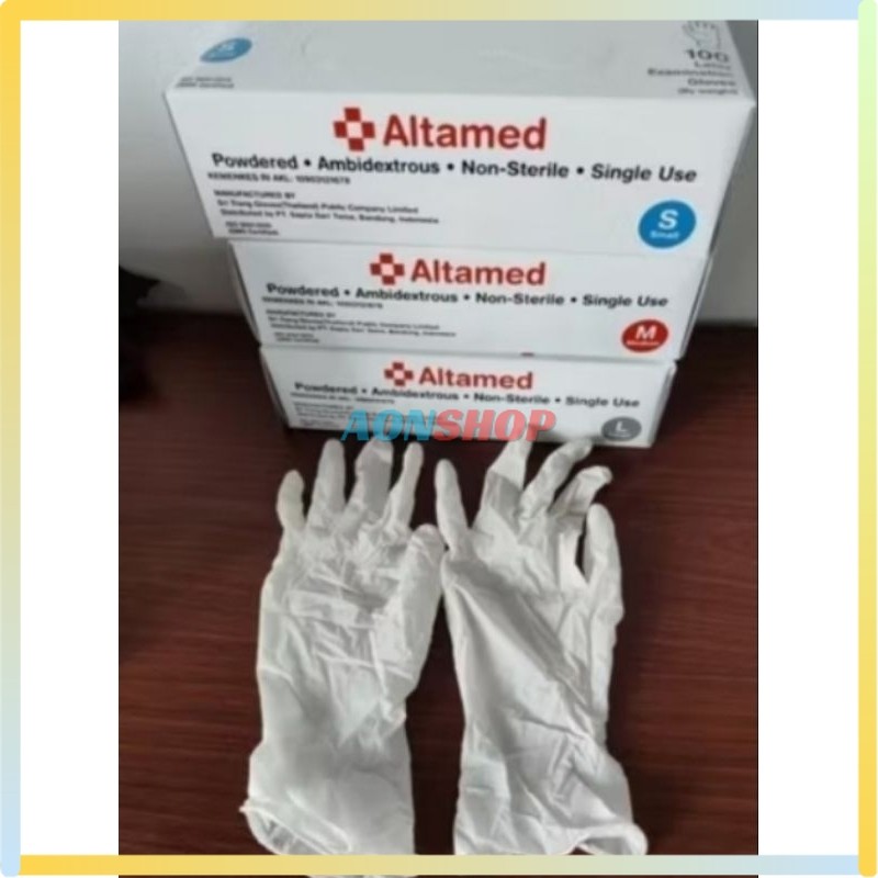 [AS] Sarung Tangan Altamed Latex Powdered Hand Gloves Latex