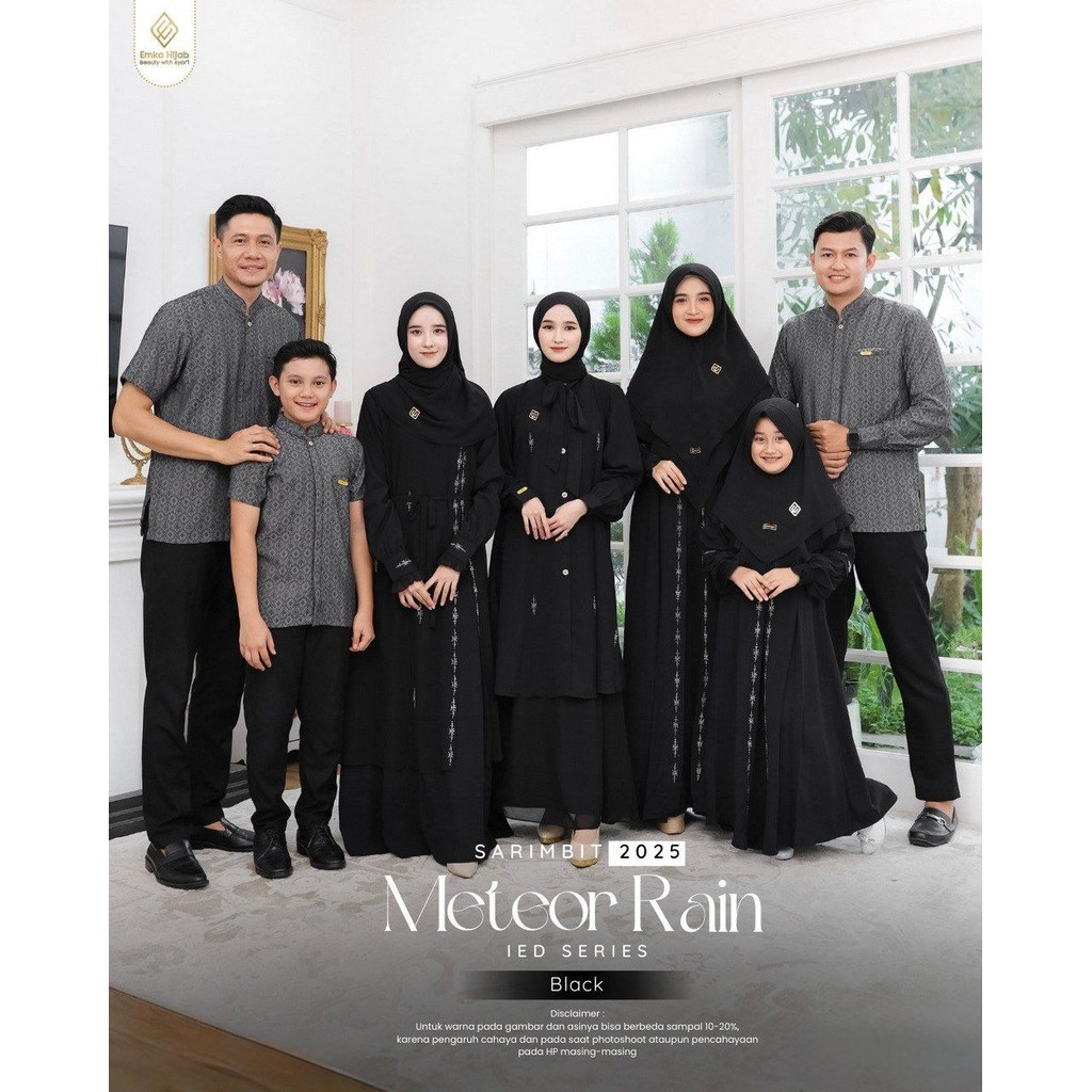 Sarimbit Meteor Rain Warna Black Emka Hijab
