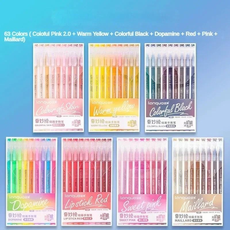 

9/198 Colors Morandi Gel Pen Student Diary Scrapbook Painting DIY Gel Pen Set Color Drawing Doodling Art Markers School Supplies
