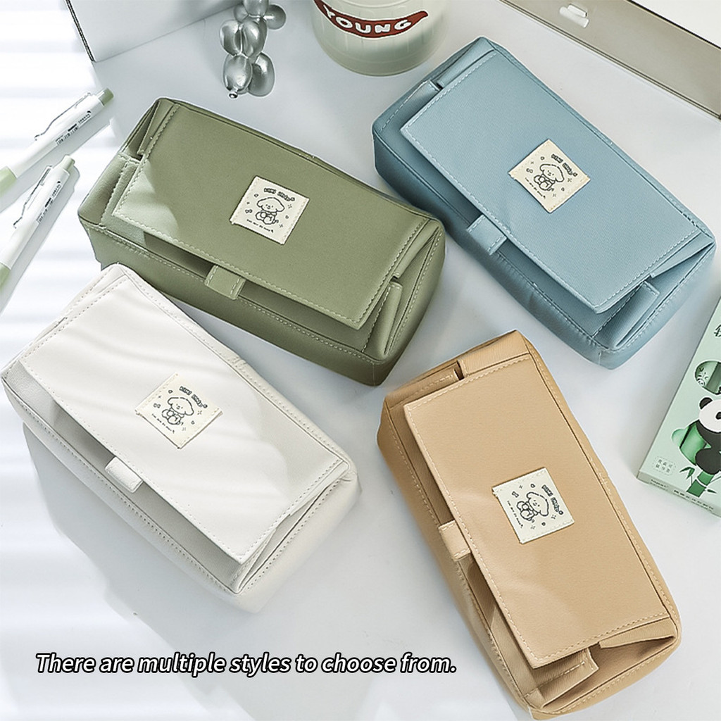 

Kawaii Style Puppy Printed Pencil Bag Large Capacity High-value Creative Square Pencil Bag School Student Storage Supplies