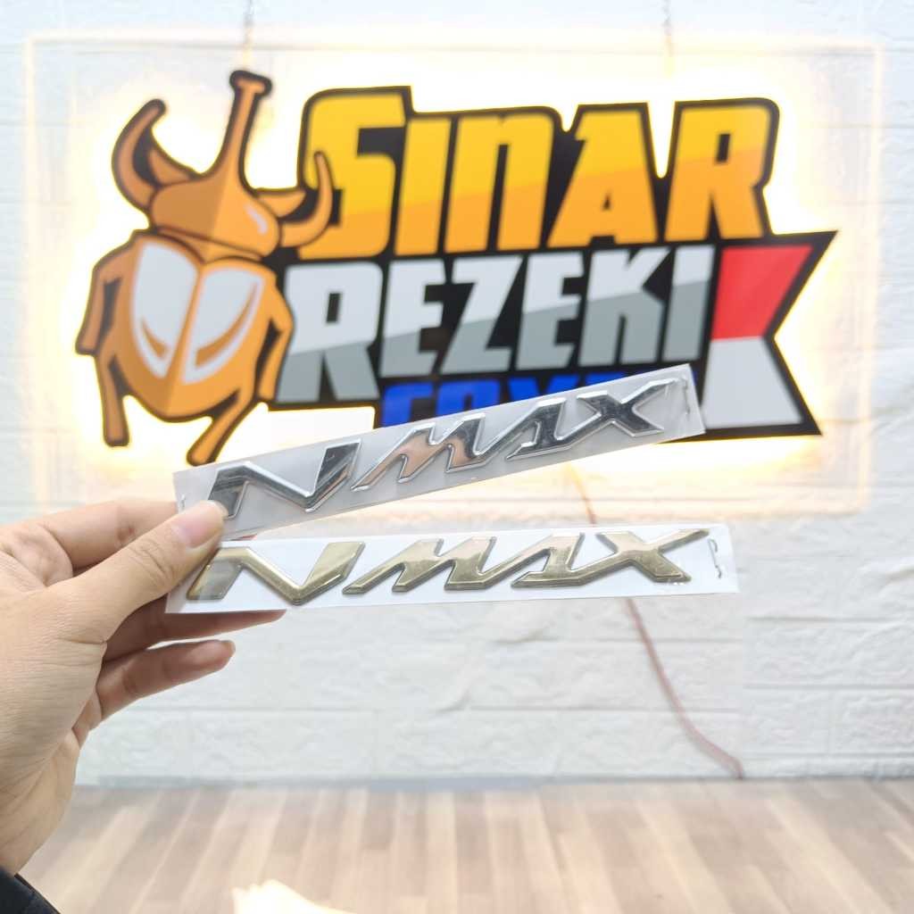 EMBLEM NMAX SILVER GOLD SEPASANG KUALITAS ORI
