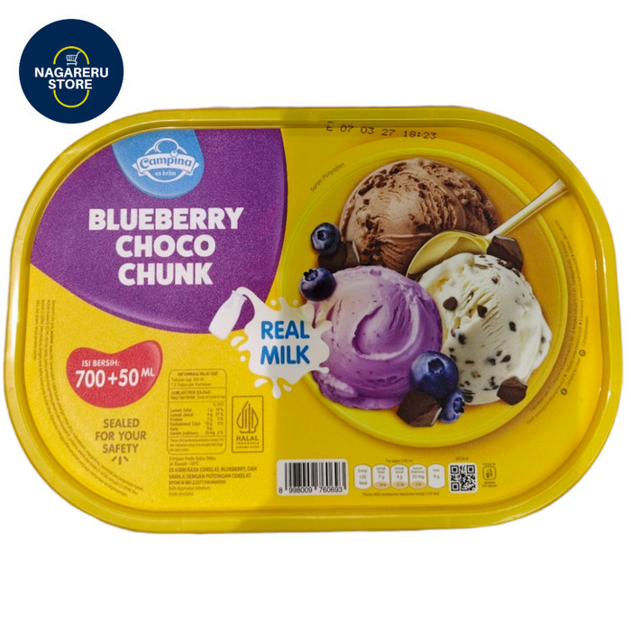 

Campina ice cream blueberry choco chunk 700ml