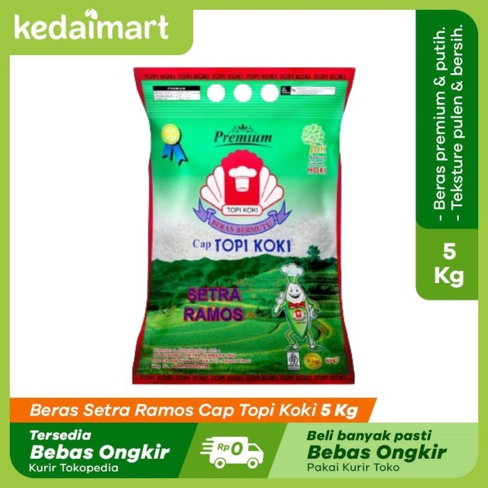 

Beras Putih Premium Setra Ramos Cap Topi Koki 5 Kg