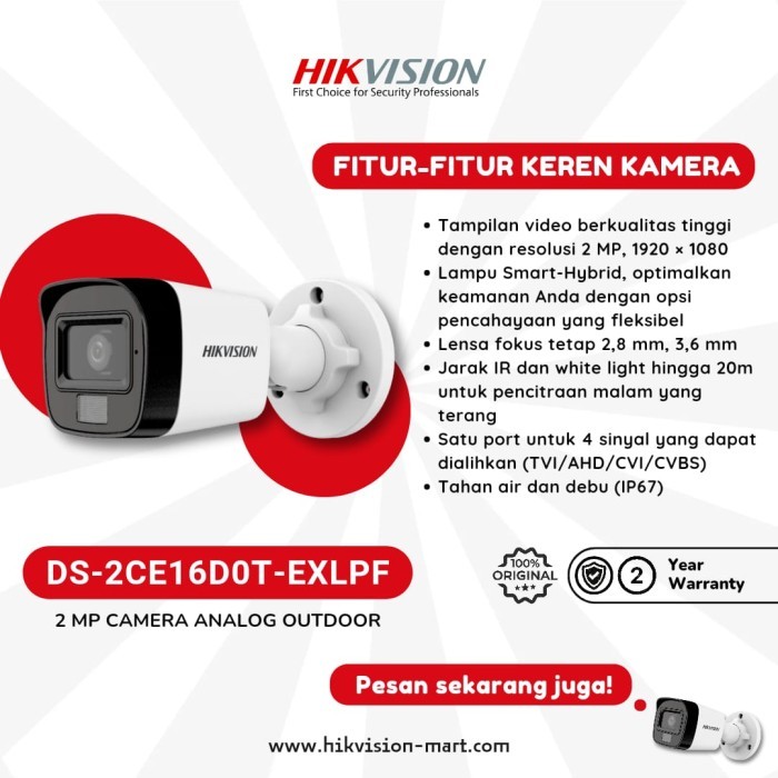 KAMERA CCTV 2MP OUTDOOR HIKVISION