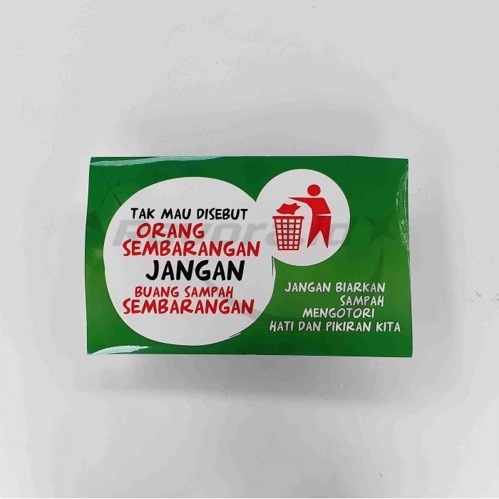 Stiker Larangan Buang Sampah