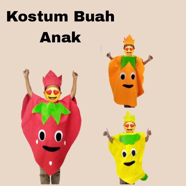 KOSTUM KARNAVAL BUAH | BAJU KARNAVAL BUAH | BAJU COSPLAY KARAKTER BUAH | KOSTUM ANAK LUCU TERLARIS