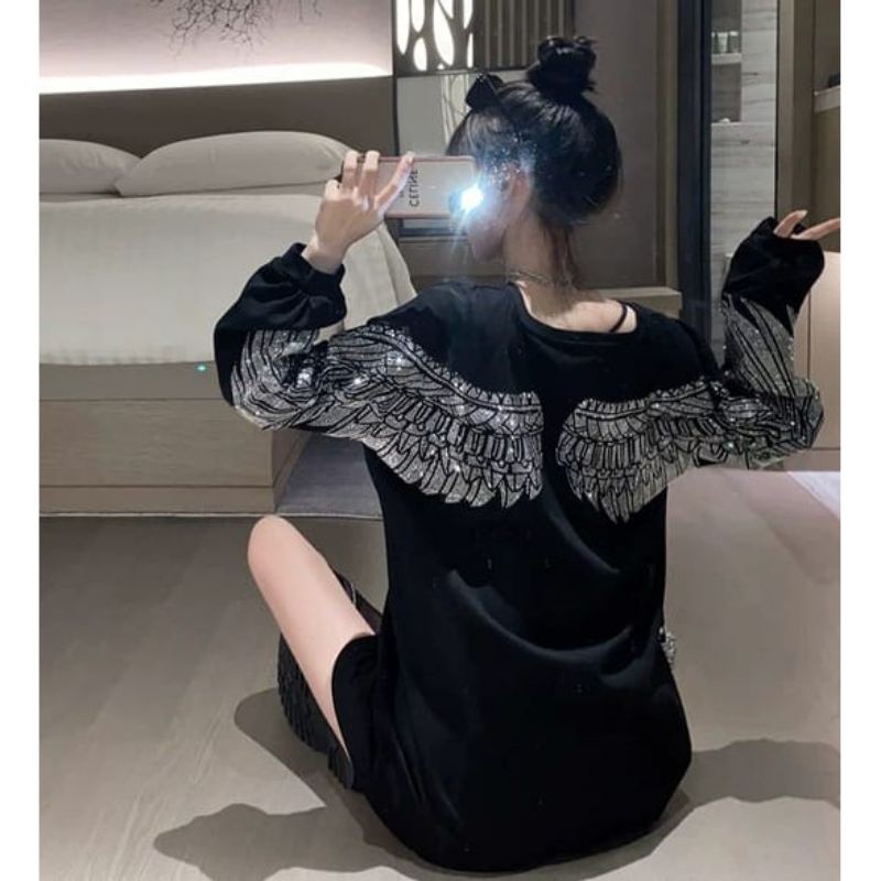 NANTARSHOP SWEATER RAJUT SAYAP BLINK FASHION IMPORT