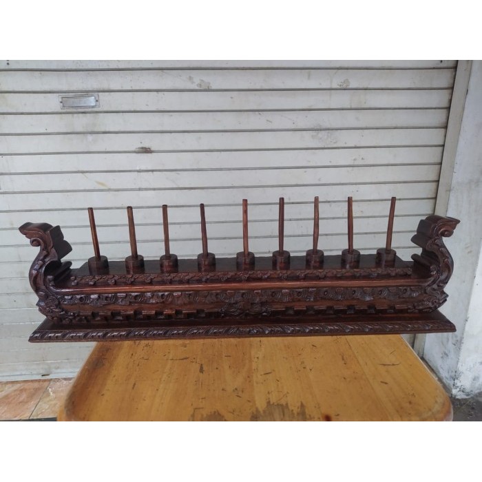 Jagrak Tempat Deder Keris Isi 9 Ukiran Halus