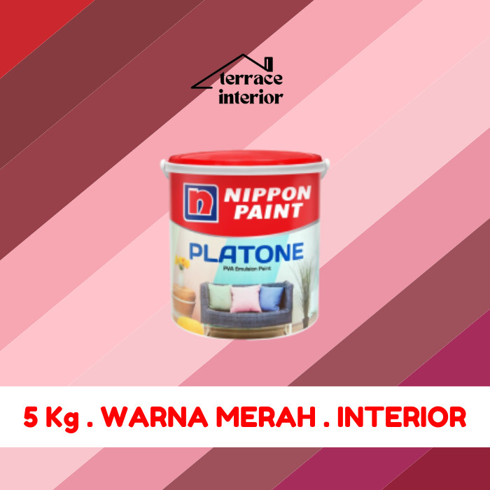Cat Tembok Interior Nippon Paint Platone Warna Merah 5 KG