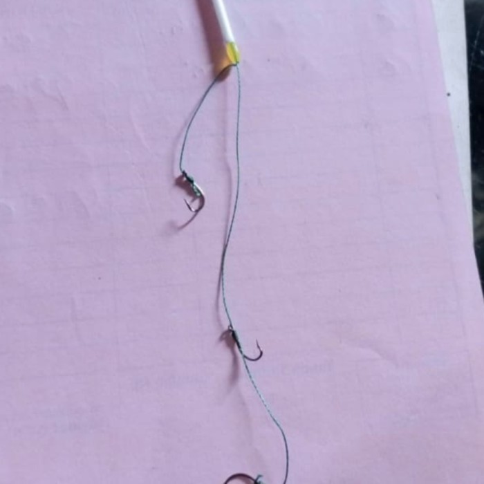 rangkaian mancing belanak kail 3 kail mancing ikan