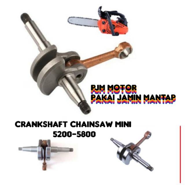 

Crank shaft Kruk As Kol as Mesin Chainsaw Sinso Senso Mini Kecil 5200 5500 5800 amplas