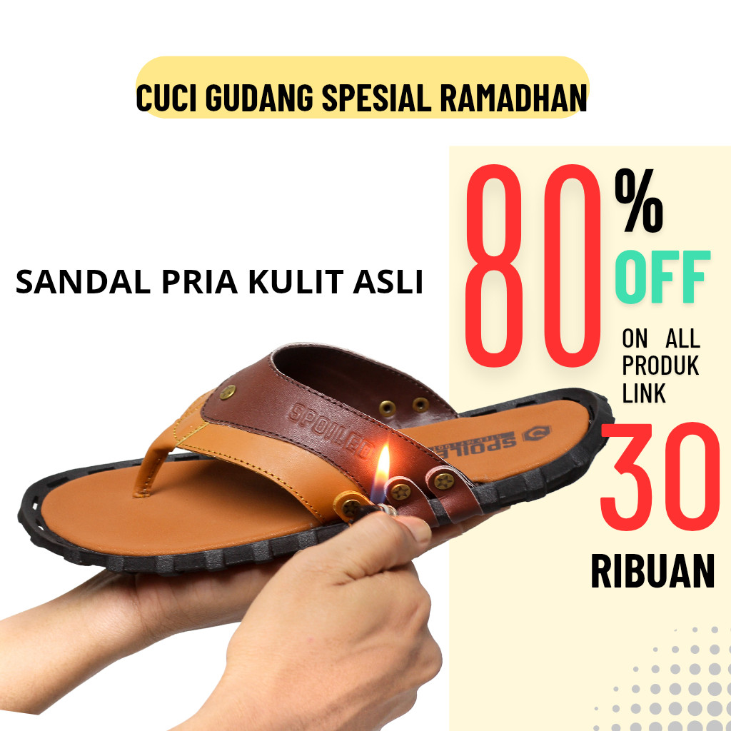 Promo SPOILED - Sandal Casual Pria Slide Selop Cuci Gudang 80%