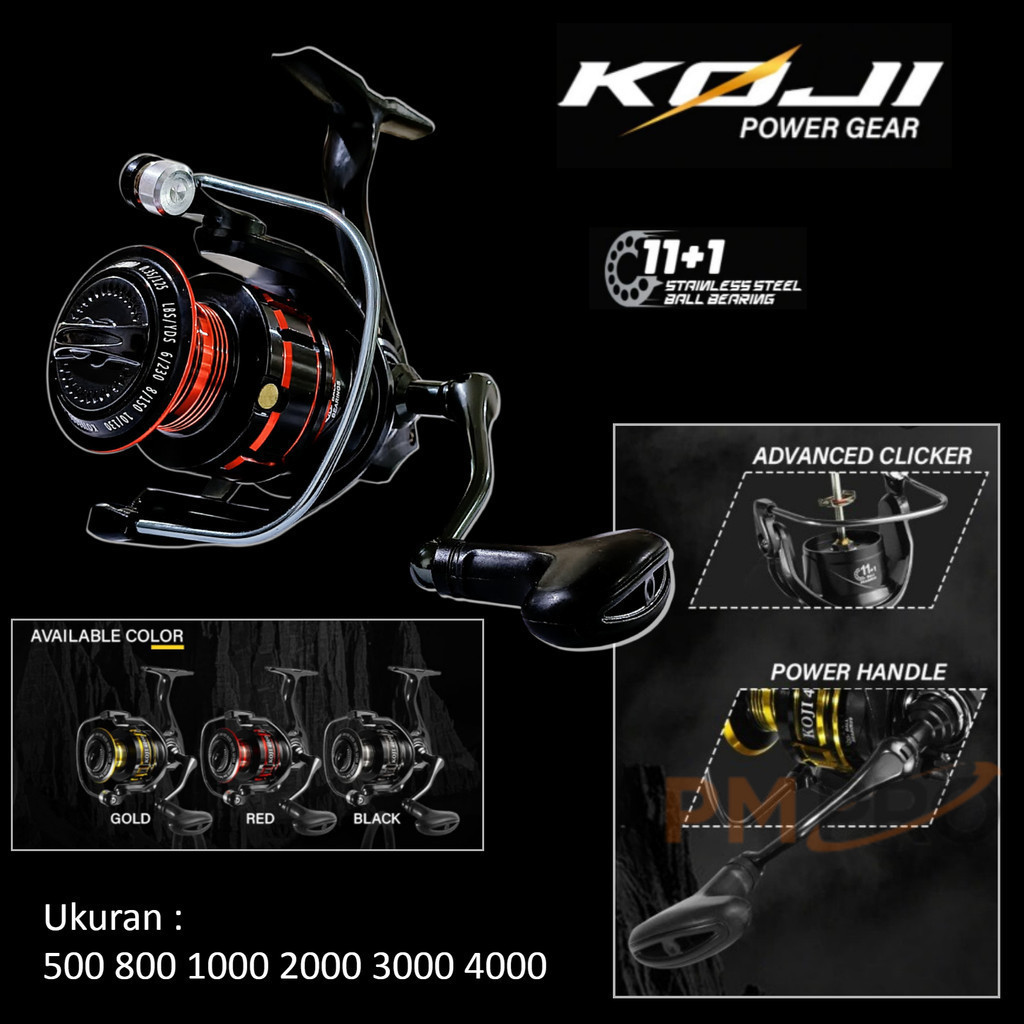 Katana Koji 1000 3000 4000 Reel Spinning Power Handle Aluminium Spool Super Kuat Ringan Murah PMPRO