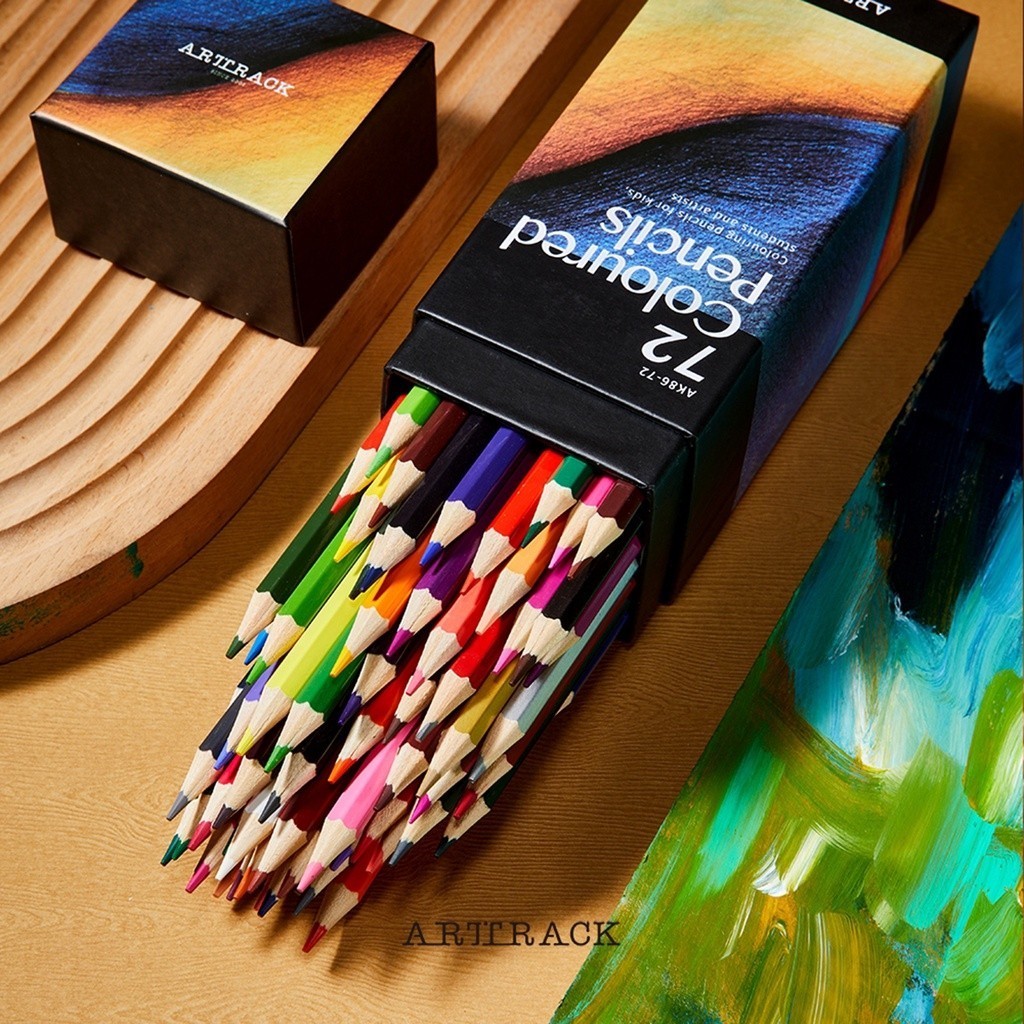 

12/18/24/36/48/72 Warna Minyak Profesional Pensil Warna Set Artis Lukisan Sketsa Kayu Warna Pensil Seni Sekolah perlengkapan H311