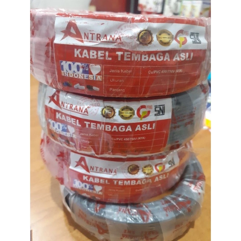 Kabel NYA / Kabel Instalasi / Kabel listrik /Kabel Tunggal SNI Antrana