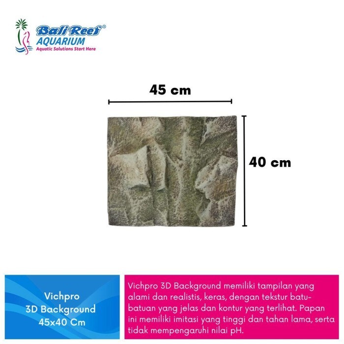 Backgroun Timbul Aquarium Vichpro 3D Background Aq  45 X 40