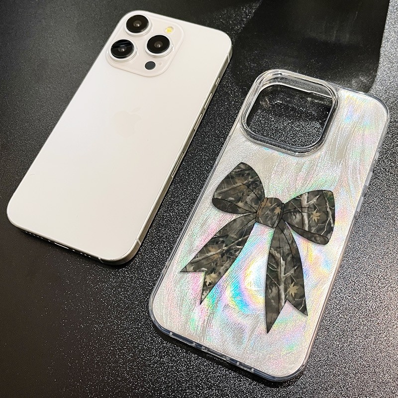 PYDD CASE Perak IMD hard case premium estetik aesthetic Pola dasi berbentuk kupu dengan gaya bekas l