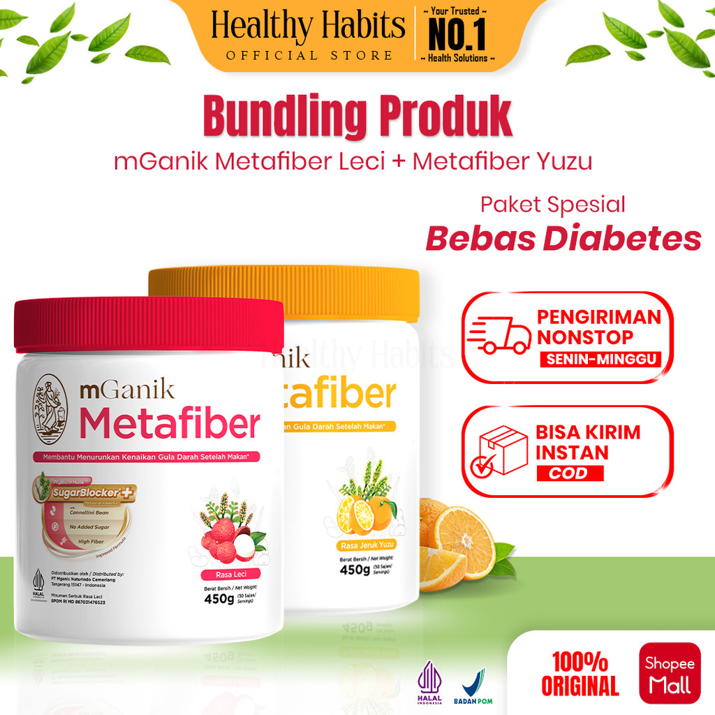 Mganik Metafiber Original Obat Herbal Diabetes BPOM